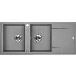 Laveo Megalo SBE 521T Ένθετος Νεροχύτης Γρανίτη Αντιστρεφόμενος Γκρι 50x116cm