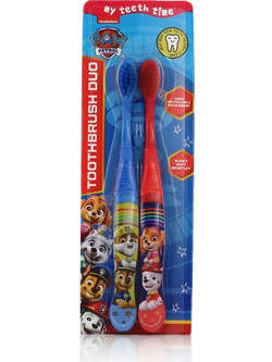 My Teeth Time The Paw Patrol Παιδικές Οδοντόβουρτσες 2τμχ Μπλε Κόκκινη