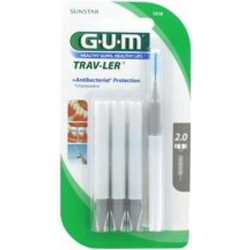 Gum 1618 Trav-ler Μεσοδόντια Βουρτσάκια 2mm Γκρι 4τμχ