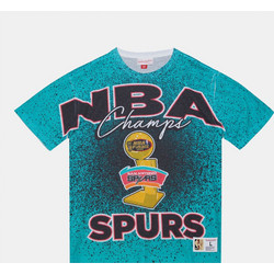 Mitchell & Ness San Antonio Spurs Champ City Sublimated Ανδρικό Αθλητικό T-Shirt Τιρκουάζ TCRW5925-SASYYPPPMT