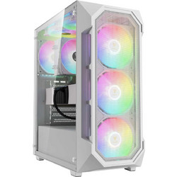 GAMDIAS Aura GC1 Elite White Gaming Midi Tower Κουτί Υπολογιστή RGB με Πλαϊνό Παράθυρο