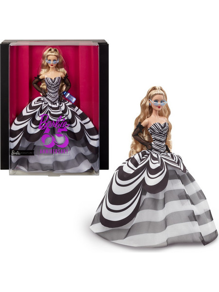 Mattel Barbie Signature 65η Επέτειος Ασπρόμαυρο Φόρεμα
