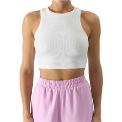 4F Γυναικείο Αθλητικό Crop Top Λευκό 4FWSS24TSLEF066-12S