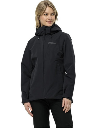 Jack Wolfskin Fernblick 2l Γυναικείο Μπουφάν Χειμωνιάτικο Softshell Μακρύ Μαύρο 1116381-6000