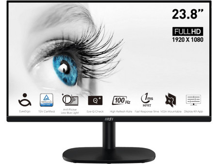 MSI Pro MP245V VA Monitor 23.8" 1920x1080 FHD 100Hz 4ms