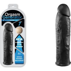 NMC Orgasm Generator Silicone Sleeve Κάλυμμα Επιμήκυνσης Πέους με Δόνηση 17.5cm Μαύρο