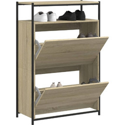 vidaXL Παπουτσοθήκη Ξύλινη Sonoma Μ75xΠ34xΥ112cm 840035