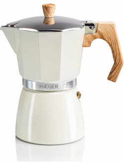 Haeger Moka Pot Μπρίκι Espresso 6Cups Μπεζ