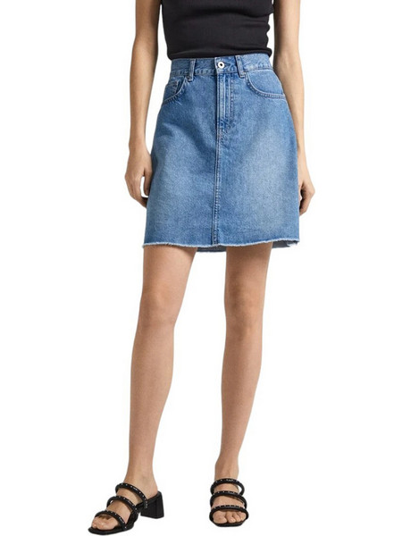 Pepe Jeans Μίνι Φούστα Τζιν Ψηλόμεση Κλος Μπλε PL901124MN9-000