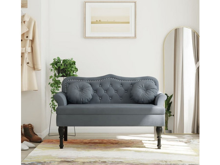 vidaXL Διθέσιος Καναπές Βελούδινος Γκρι 120x65x75cm 372141