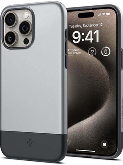 Spigen Style Armor Back Cover Classic Silver (iPhone 15 Pro)