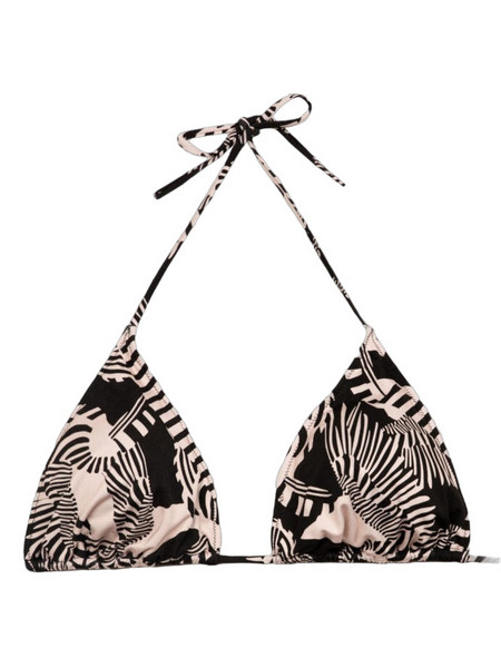Rock Club Bikini Top Τριγωνάκι Μαύρο Μπεζ BP-1640