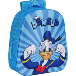 Safta 3D Donald Σχολική Τσάντα Πλάτης Νηπιαγωγείου Γαλάζια 622455890