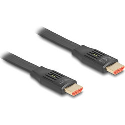DeLOCK Καλώδιο HDMI 2.1 Flat HDMI Male to HDMI Male 2m Black