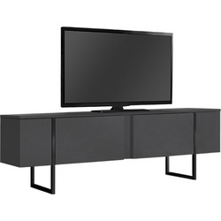 Megapap Έπιπλο Τηλεόρασης Ξύλινο Ανθρακί Μ180xΠ30xΥ50cm Luxe GP052-0117,1