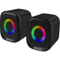 Kisonli X3 Ηχεία Υπολογιστή 2.0 6W με RGB Φωτισμό Black