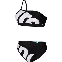 Arena Bikini Set με Έναν Ώμο Μαύρο Λευκό 007048-150