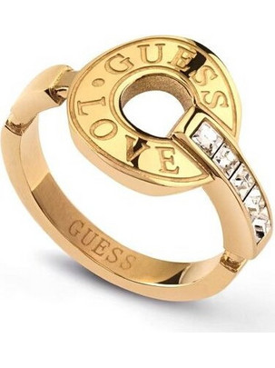 Guess Γυναικείο Δαχτυλίδι από Ατσάλι Xρυσό UBR04079JWYG