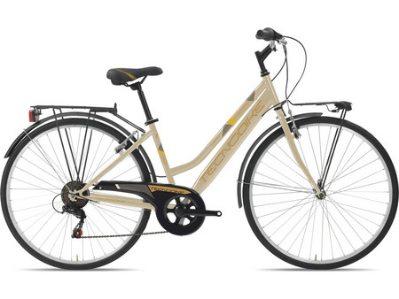 TECNOBIKE City Lounge 2023 Ποδήλατο Πόλης 28" με 6 Tαχύτητες Μπεζ