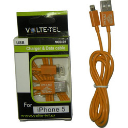 Volte-Tel VCD01 USB-A to Lightning Cable 1m Orange 5205308108853