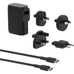 Belkin Φορτιστής με Καλώδιο USB-C με Θύρα USB-A & Θύρα USB-C 25W Power Delivery Black