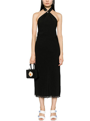 Moschino Midi Καλοκαιρινό Φόρεμα για Γάμο / Βάπτιση Μαύρο K1J04493225