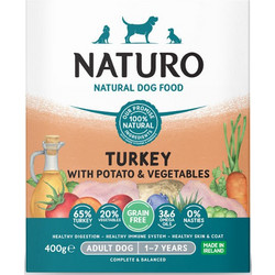 Naturo Tray Grain Free Turkey Potato & Veggies 400gr