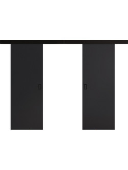 PoliHome Werdi Πόρτα Εσωτερική Συρόμενη Laminate Μαύρη 172x205cm WERDI-ANTHRAKI-172