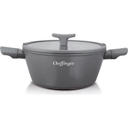 Cheffinger CSP28 Κατσαρόλα Αλουμινίου Γρανίτη 28cm 5lt