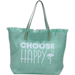 Choose Happy Υφασμάτινη Τσάντα Θαλάσσης Ώμου Αδιάβροχη Πράσινη 0623066