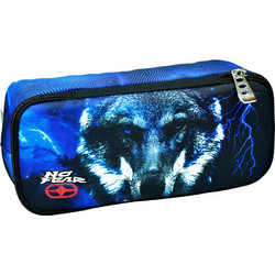 Back Me UP No Fear Night Wolf Κασετίνα Βαρελάκι Μπλε 348-29141