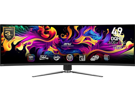 MSI 491CQPDE Ultrawide QD-OLED HDR Curved Gaming Monitor 48.9" 5120x1440 144Hz 0.03ms