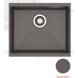 Pyramis Ithaka Υποκαθήμενος Νεροχύτης Γρανίτη Iron Grey 50x40cm 070244211