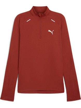 Puma Run Cloudspun 1/4 Zip Ανδρικό Αθλητικό T-Shirt Rusted 525781-63