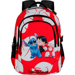 Karactermania Disney Stitch Kiss Σχολική Τσάντα Πλάτης Δημοτικού Κόκκινη 06575