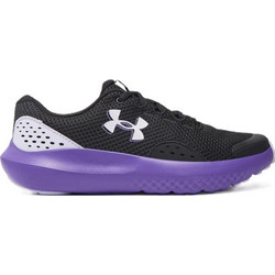 Under Armour Surge 4 Παιδικά Αθλητικά Παπούτσια για Τρέξιμο Μαύρα Μωβ 3027108-002