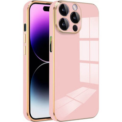 Bodycell Gold Plated Silicon Back Cover Pink (iPhone 14 Pro Max)