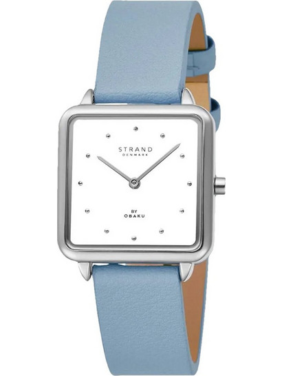 Strand by Obaku Γυναικείο Ρολόι με Γαλάζιο Δερμάτινο Λουράκι S718LXCWRA