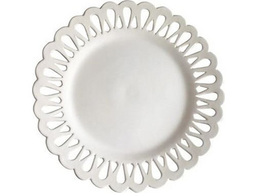 Bourg-Joly Malicorne Ajouree Chevet Πιάτο Γλυκού Λευκό 19.5cm BOURG-JOLY