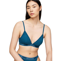 Tommy Hilfiger Σουτιέν Τριγωνάκι χωρίς Μπανέλα Πετρόλ UW0UW05537-C3J