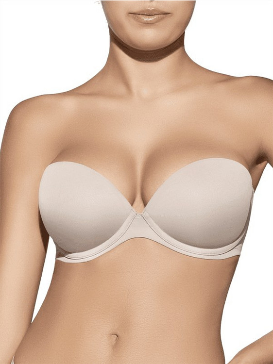 Selene DANA Σουτιέν Strapless Push Up με Μπανέλα Μπεζ