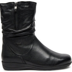 Caprice Γυναικεία Μποτάκια Biker Δερμάτινα Μαύρα 9-26456-43