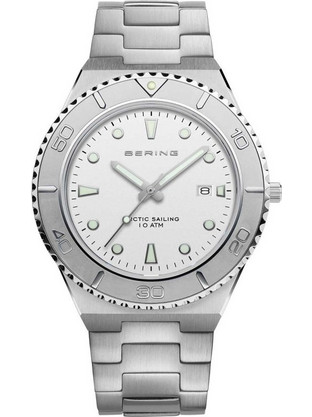 Bering Classic Ανδρικό Ρολόι με Ασημί Μεταλλικό Μπρασελέ 18940-704