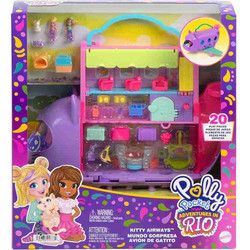 Mattel Polly Pocket Kitty Airways Μίνι Αεροπλάνο Γατάκι