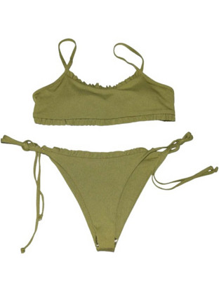 Sandra Fellini Bikini Set Μπουστάκι Χακί 22-41C