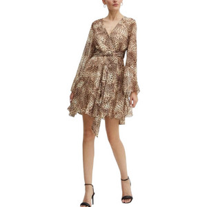 Guess Laila Mini Φόρεμα για Γάμο / Βάπτιση Κρουαζέ Καφέ W4YK29WDW82-P1IE