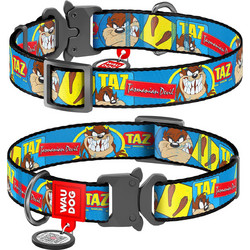 Waudog Looney Tunes Tasmanian Devil Metal Κολάρο Σκύλου Πολύχρωμο 2x24-40cm