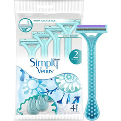 Gillette Simply Venus Γυναικείο Ξυραφάκι μιας Χρήσης με 2 Λεπίδες & Λιπαντική Ταινία 4τμχ