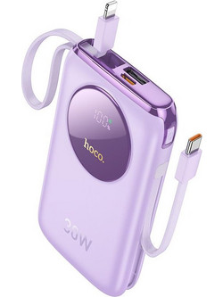 Hoco Q19 Power Bank 10000mAh 30W με Θύρα USB-C Power Delivery Purple
