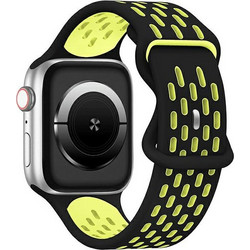 Beline New Sport Λουράκι Σιλικόνης Black / Yellow (Apple Watch 42 / 44 / 45 / 49mm)